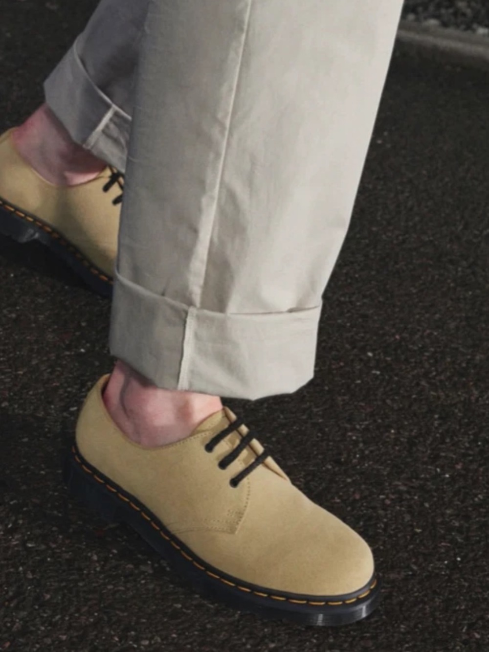 Dr. Martens 1461 in Pale Olive suede 8 uk men 9 women 10
